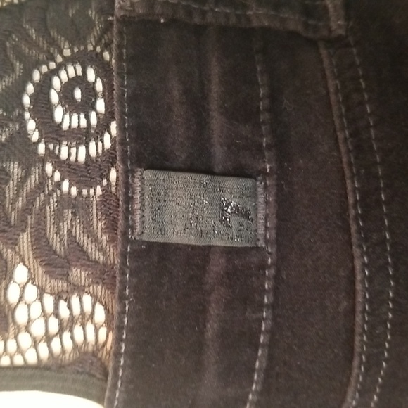 7 for All Mankind Black Velvet Skinny Bootcut Jean's Sz. 31 - Picture 7 of 16